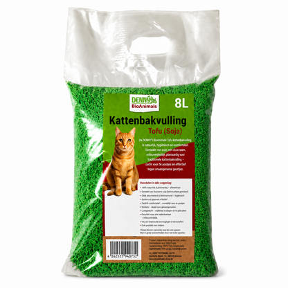 Denny BioAnimals Tofu kattenbakvulling 8L – biologisch afbreekbaar – klonterend – stofvrij – geurneutraliserend